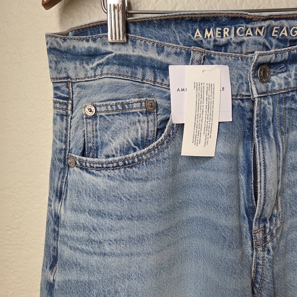 American Eagle Dreamy Drape Super High-Rise Sz 2 Ultra Wide Leg Jeans  Long Blue - Picture 3 of 15